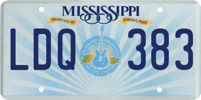 MS license plate LDQ383