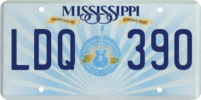 MS license plate LDQ390