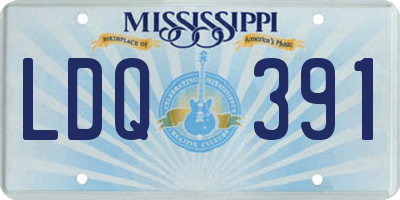 MS license plate LDQ391