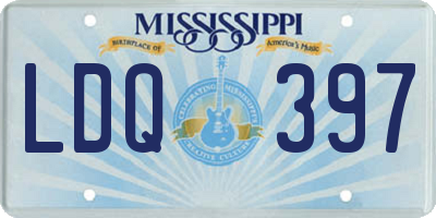 MS license plate LDQ397