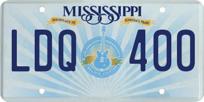 MS license plate LDQ400