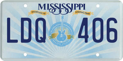 MS license plate LDQ406