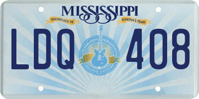 MS license plate LDQ408