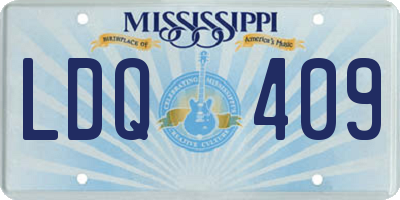 MS license plate LDQ409