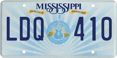 MS license plate LDQ410