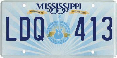 MS license plate LDQ413