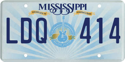 MS license plate LDQ414