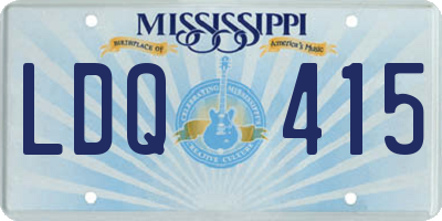 MS license plate LDQ415