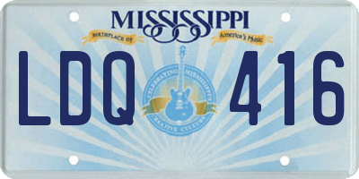 MS license plate LDQ416