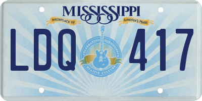 MS license plate LDQ417