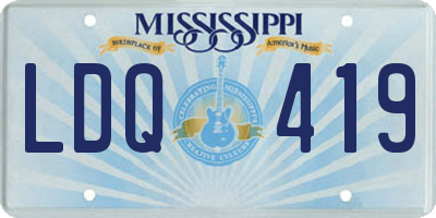 MS license plate LDQ419