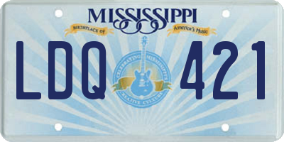 MS license plate LDQ421