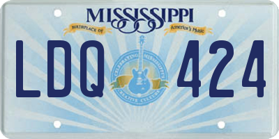 MS license plate LDQ424