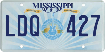 MS license plate LDQ427