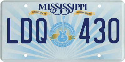 MS license plate LDQ430