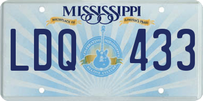 MS license plate LDQ433
