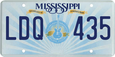 MS license plate LDQ435