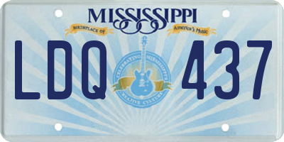 MS license plate LDQ437