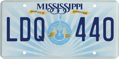 MS license plate LDQ440