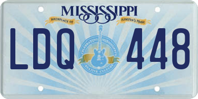 MS license plate LDQ448