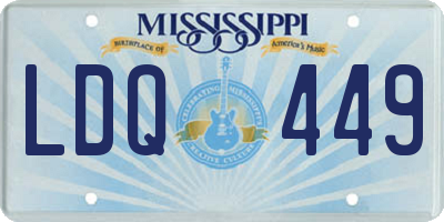 MS license plate LDQ449