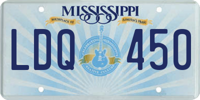 MS license plate LDQ450