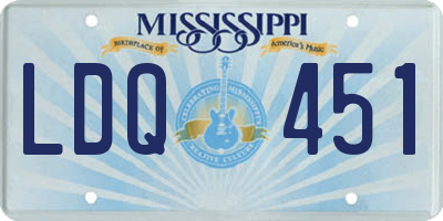 MS license plate LDQ451