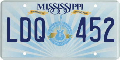 MS license plate LDQ452