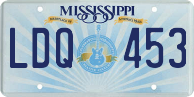 MS license plate LDQ453