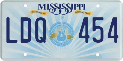 MS license plate LDQ454