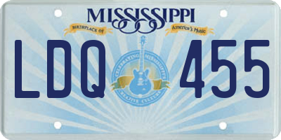 MS license plate LDQ455