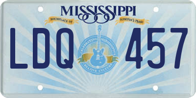 MS license plate LDQ457