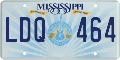 MS license plate LDQ464
