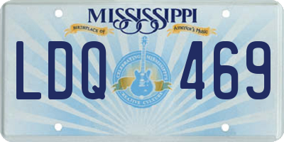 MS license plate LDQ469