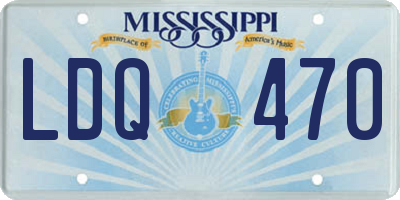 MS license plate LDQ470