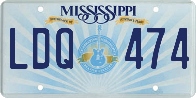 MS license plate LDQ474