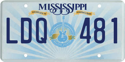MS license plate LDQ481