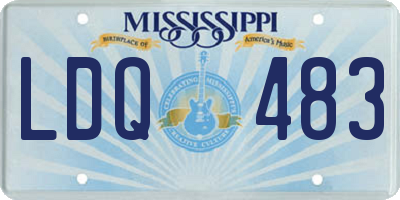 MS license plate LDQ483