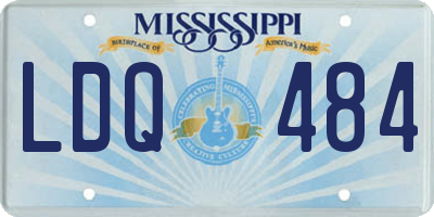 MS license plate LDQ484