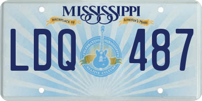 MS license plate LDQ487