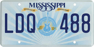 MS license plate LDQ488