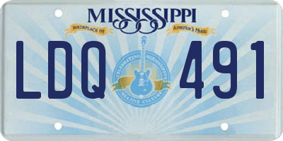 MS license plate LDQ491