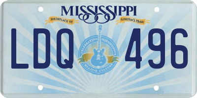 MS license plate LDQ496