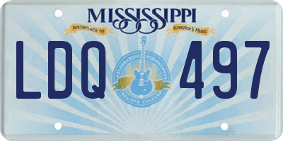 MS license plate LDQ497