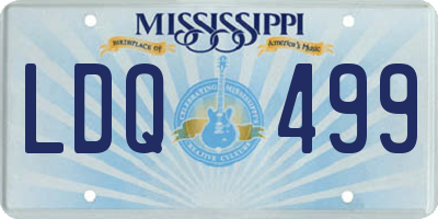 MS license plate LDQ499