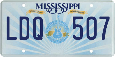 MS license plate LDQ507
