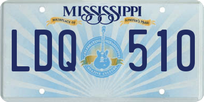 MS license plate LDQ510