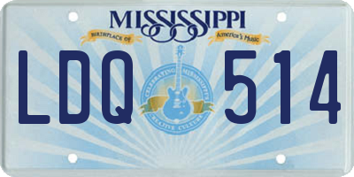 MS license plate LDQ514