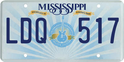 MS license plate LDQ517
