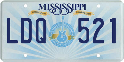 MS license plate LDQ521